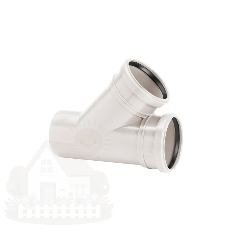 Купить Тройник канализационный двухраструбный Uponor Decibel 160/160мм 45° (арт.1087221) — фото товара в каталоге