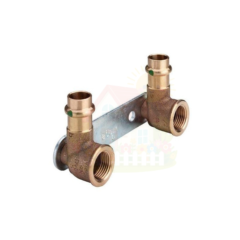 Инженерная сантехника Монтажный узел бронзовый Viega Sanpress SC-Contur 15x1/2"100мм (арт.308674) — детальное фото