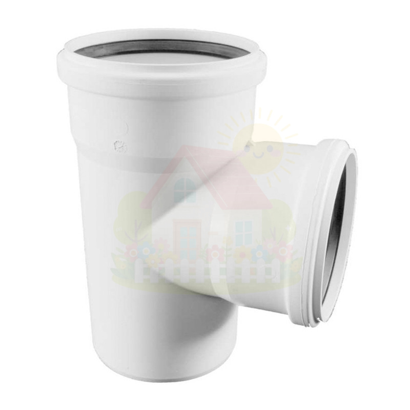 Инженерная сантехника Тройник канализационный Rehau Raupiano Plus Max Flow 50x50мм.87° (арт.11212541001) — детальное фото
