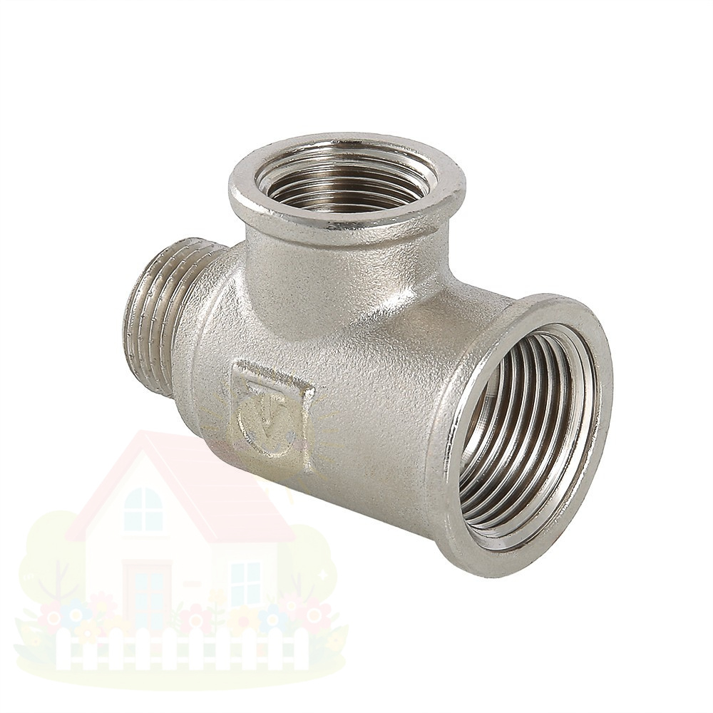 Купить Тройник с переходом на НР резьбу Valtec 3/4"x3/4"x1/2" мм арт.VTr.134.RN.050504 — фото товара в каталоге