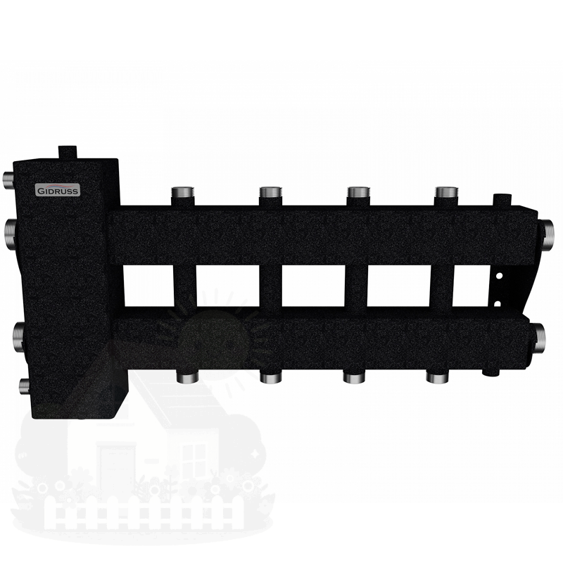 Купить Коллектор Gidruss BM-150-5DU до 150 кВт 1 1/2" 5 контуров — фото товара в каталоге