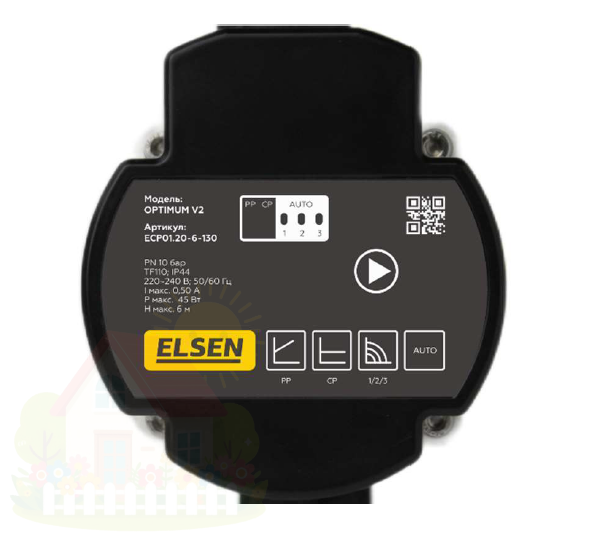 Купить Циркуляционный насос с частотным регулированием ELSEN Optimum V2 DN32,180mm — фото товара в каталоге