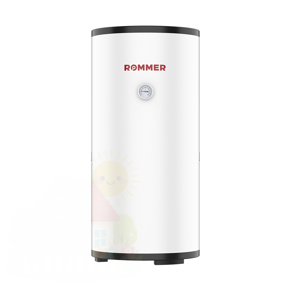 Купить Бойлер косвенного нагрева ROMMER RWH-2110 GT напольный 200 л без ТЭНа — фото товара в каталоге
