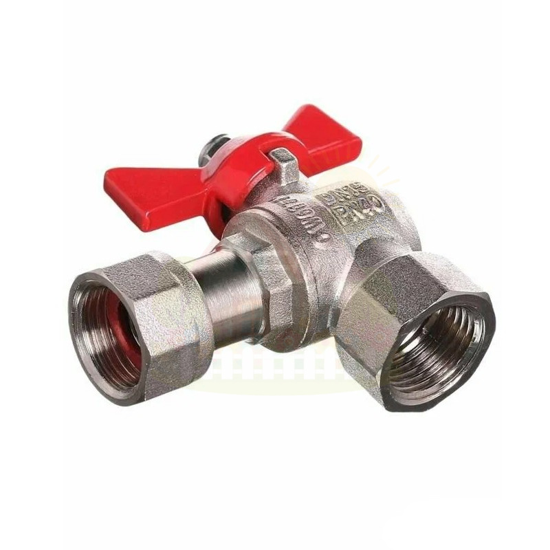 Инженерная сантехника Кран шаровой Tim 1/2" с НГ гайкой ВР резьба ручка-бабочка — детальное фото