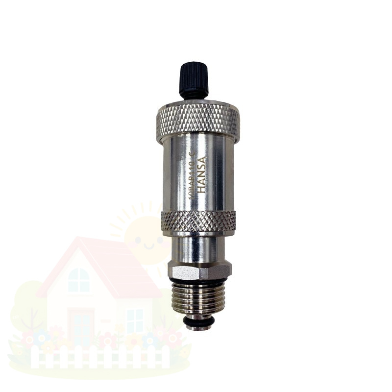 Купить Воздухоотводчик автоматический Hansa с обратным клапаном 1/2" 10Бар 110° хромированный — фото товара в каталоге