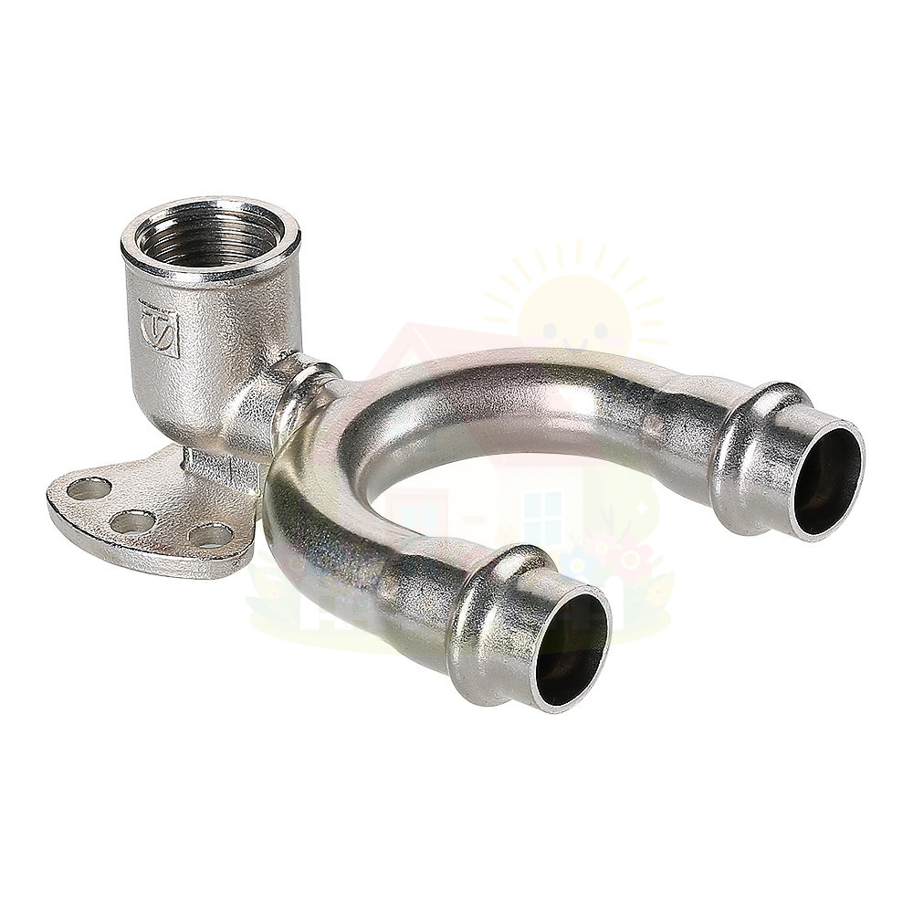 Инженерная сантехника Водорозетка проходная Valtec VT.INOX-PRESS 15x1/2" из нержавейки (арт.VTi.954.DI.150415) — детальное фото