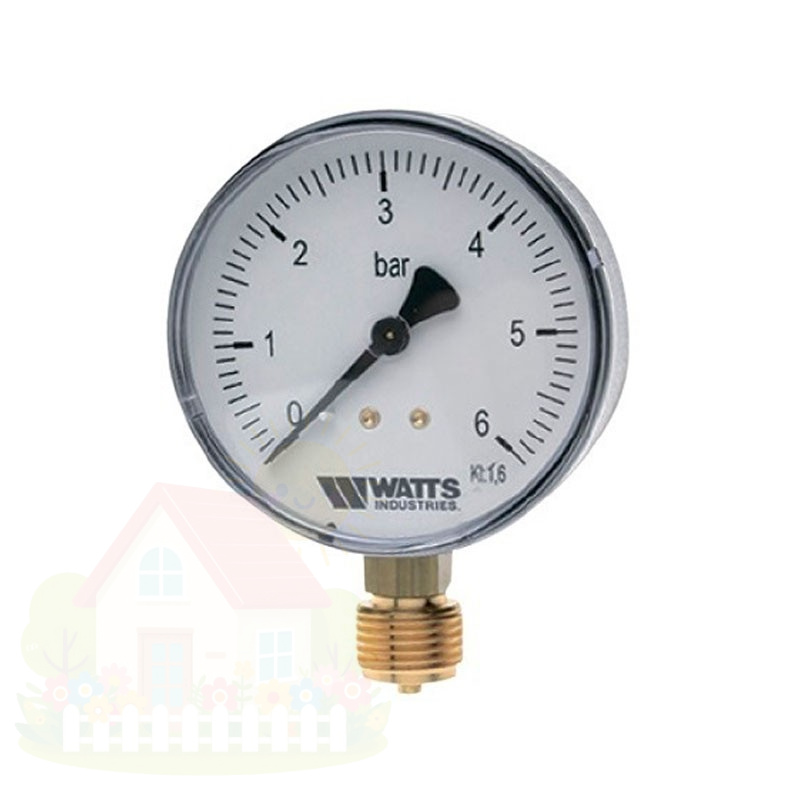 Купить Манометр радиальный Watts F+R200 (1/4" 6 бар 50 мм.) — фото товара в каталоге