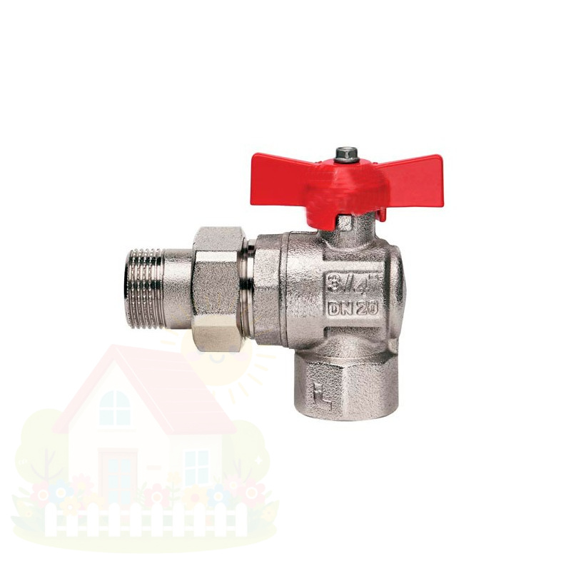 Купить Кран шаровый с американкой угловой Itap Ideal 298 1/2" ручка-бабочка (арт. 36362) — фото товара в каталоге