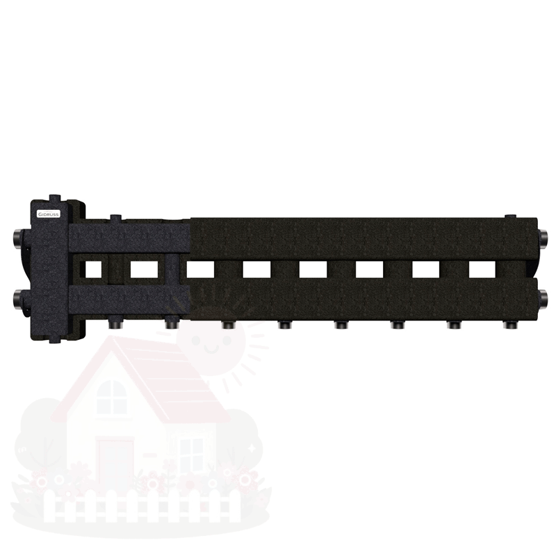 Купить Коллектор Gidruss BM-80-5D EPP до 80 кВт 1 1/4"-1" 4 контура EPP термоизоляция — фото товара в каталоге