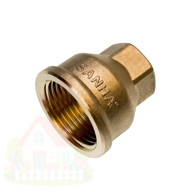 Купить Муфта переходная бронзовая Sanha Purafit 1/2"х3/8" с ВР/ВР резьбой, 3240 арт.132401238 — фото товара в каталоге