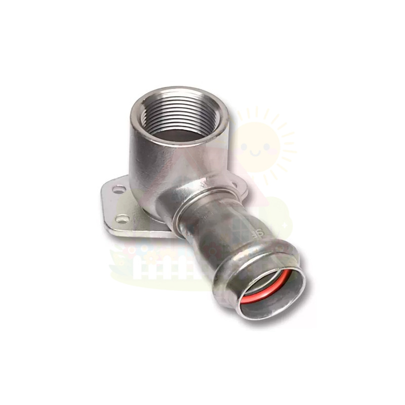 Инженерная сантехника Угол с крепежом Sanha 9472G 18x1/2" ВПр-Вр нержавеющая сталь (арт.69472G1812) — детальное фото