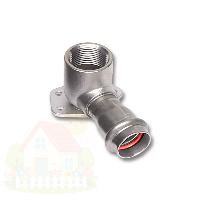 Купить Угол с крепежом Sanha 9472G 15x1/2" ВПр-Вр нержавеющая сталь (арт.69472G1512) — фото товара в каталоге