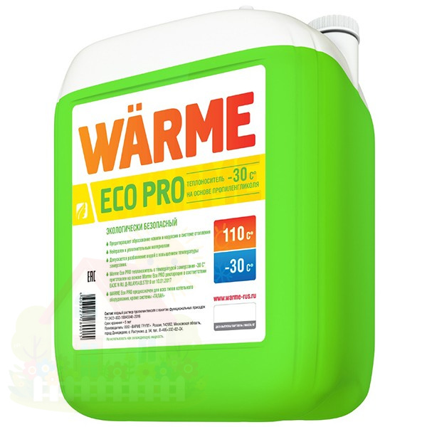 Купить Теплоноситель Warme Eco Pro 30 канистра 10кг — фото товара в каталоге