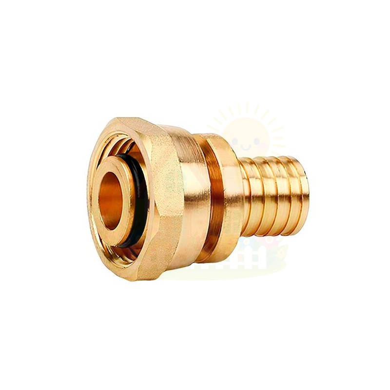 Инженерная сантехника Муфта латунная Varmega Slide-fit с НГ гайкой 16х1/2"мм — детальное фото