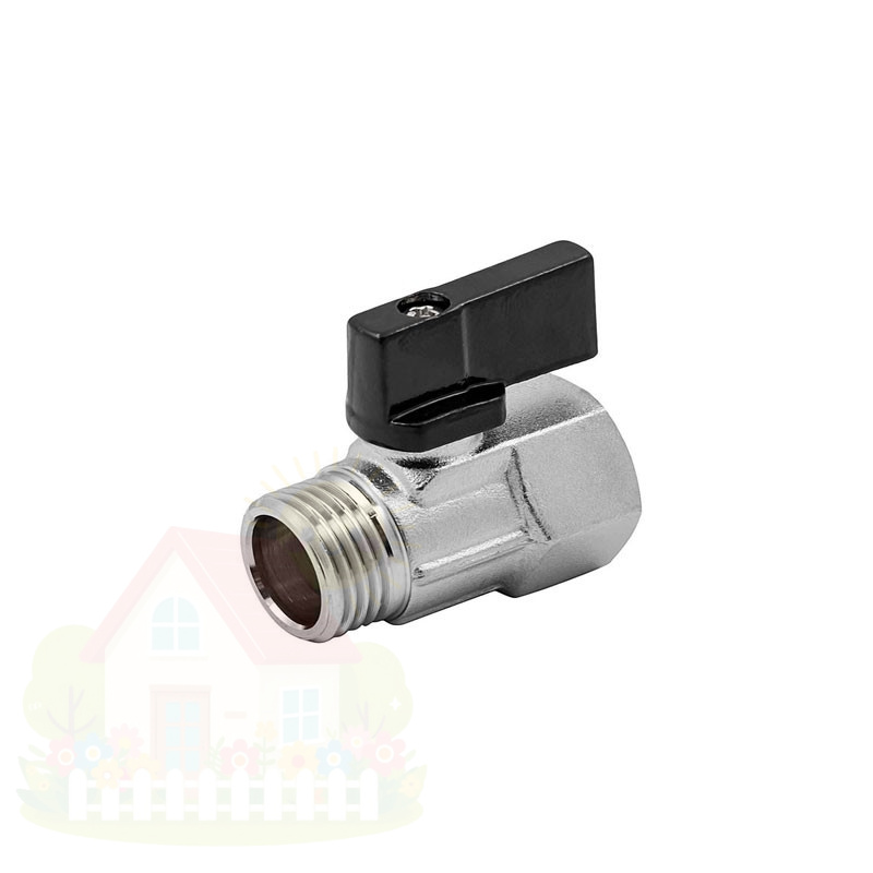 Купить Кран шаровой mini ELSEN прямой 1/4"x1/4" НВ ручка-бабочка — фото товара в каталоге
