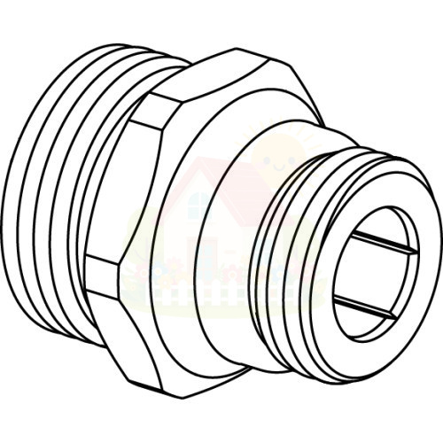 Инженерная сантехника Ниппель переходной Usystems Smart Radi 3/4"НР Евроконус 1/2"НР — детальное фото