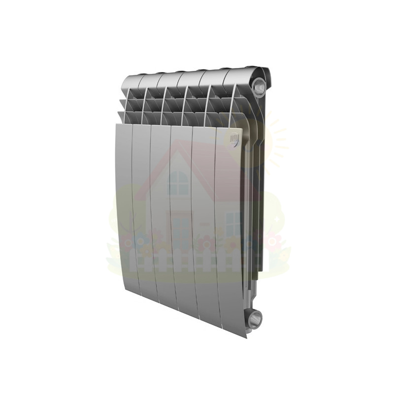 Инженерная сантехника Алюминиевый радиатор Royal Thermo Biliner Alum 500 (12 секций) Silver Satin — детальное фото