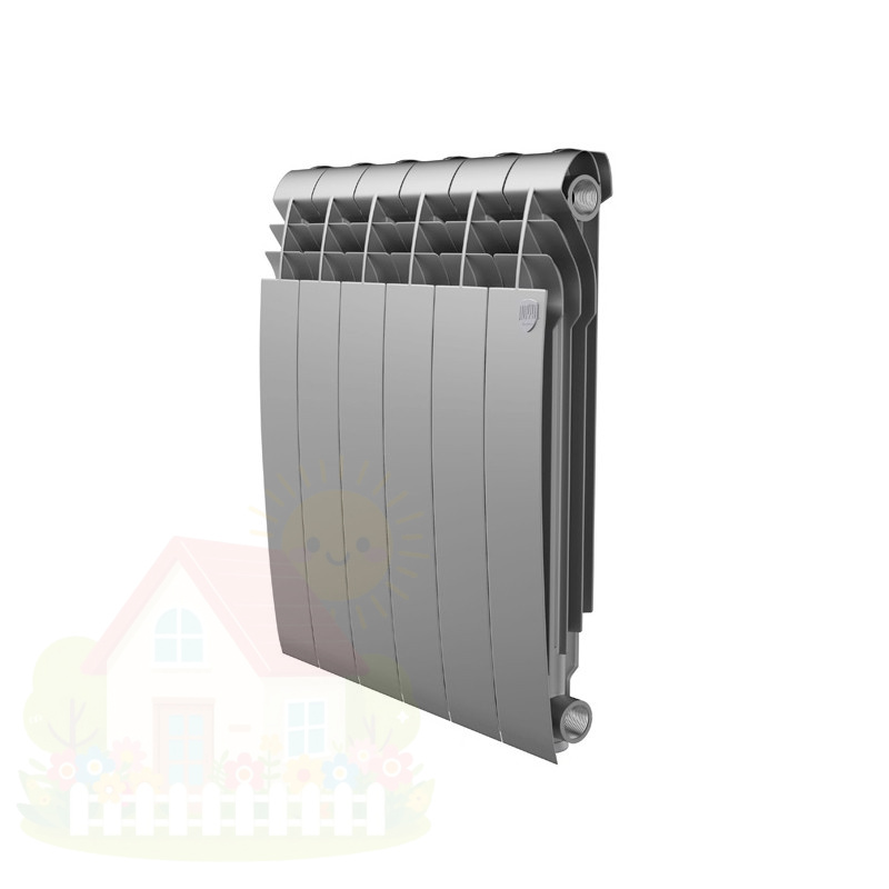 Купить Алюминиевый радиатор Royal Thermo Biliner Alum 500 (12 секций) Silver Satin — фото товара в каталоге