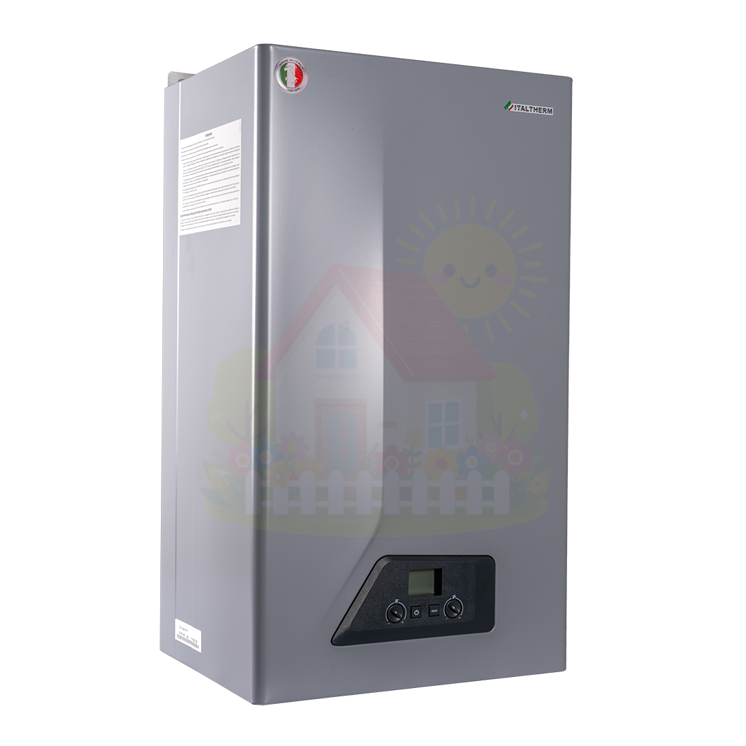 Инженерная сантехника Настенный газовый одноконтурный котёл ITALTHERM CITY CLASS 25 FR Gray Flame — детальное фото