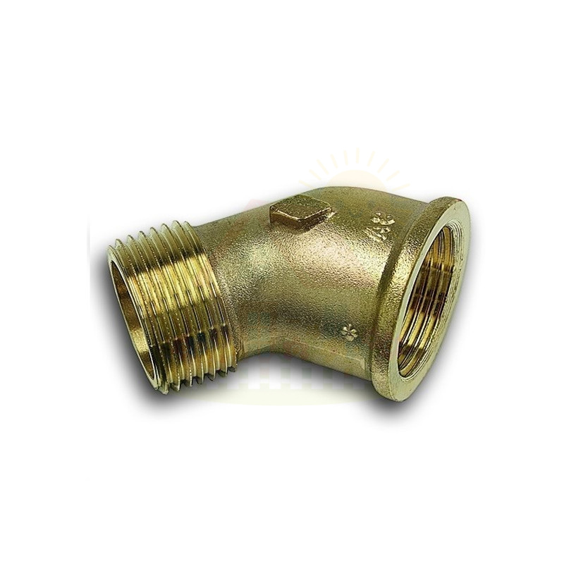 Инженерная сантехника Угол 45° бронзовый Sanha Purafit 1/2" с ВР/НР резьбой, 3121 арт.1312112 — детальное фото