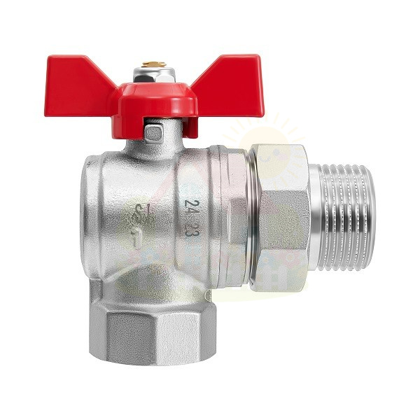 Инженерная сантехника Кран шаровой с американкой Smart Install 1/2" ВР/НР резьба ручка-бабочка — детальное фото