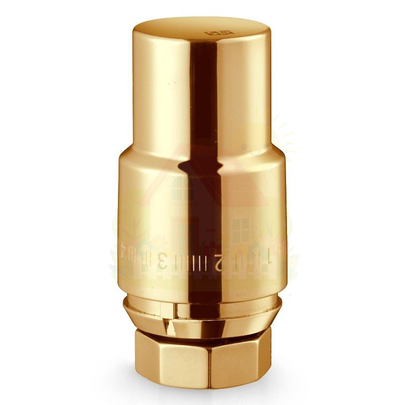 Инженерная сантехника Термоголовка жидкостная ROYAL THERMO Design PRO М30х1,5 (золото) — детальное фото