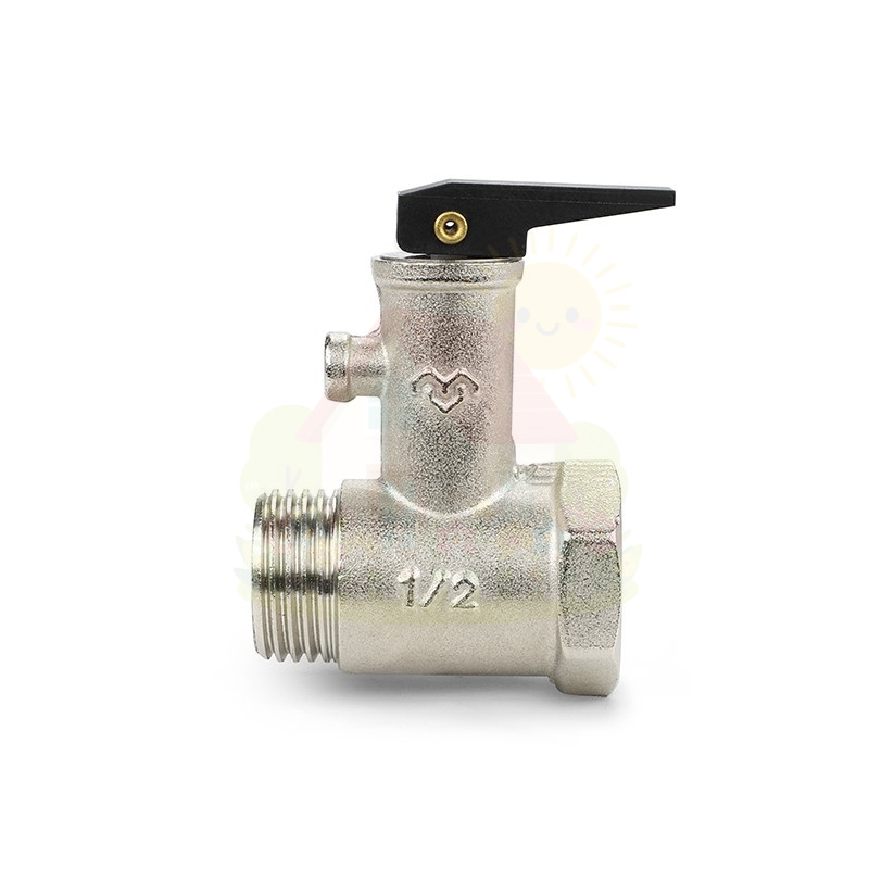Инженерная сантехника Клапан предохранительный Varmega 1/2",ВР-НР, 0- 8.5Бар, для бойлера, с курком — детальное фото