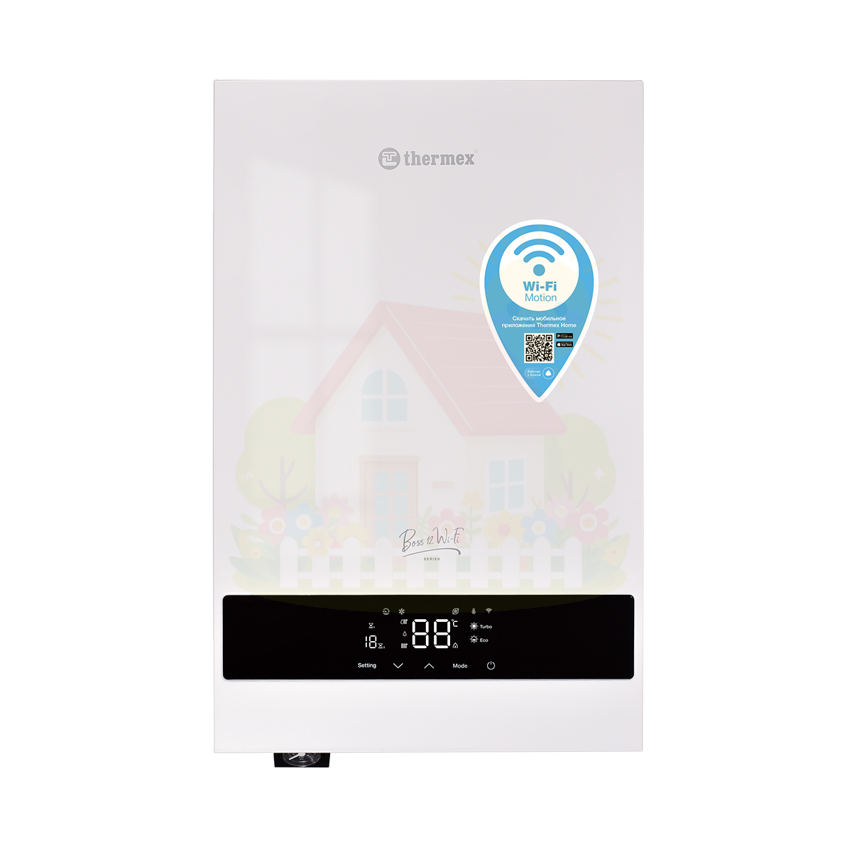 Инженерная сантехника Электрический котёл THERMEX Boss 12 Wi-Fi (White) — детальное фото