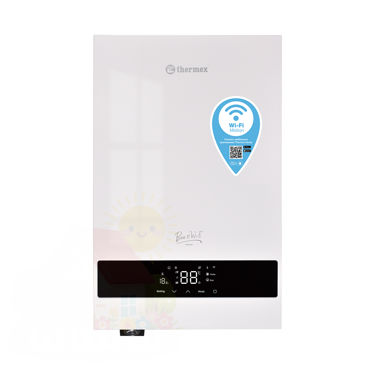 Купить Электрический котёл THERMEX Boss 12 Wi-Fi (White) — фото товара в каталоге