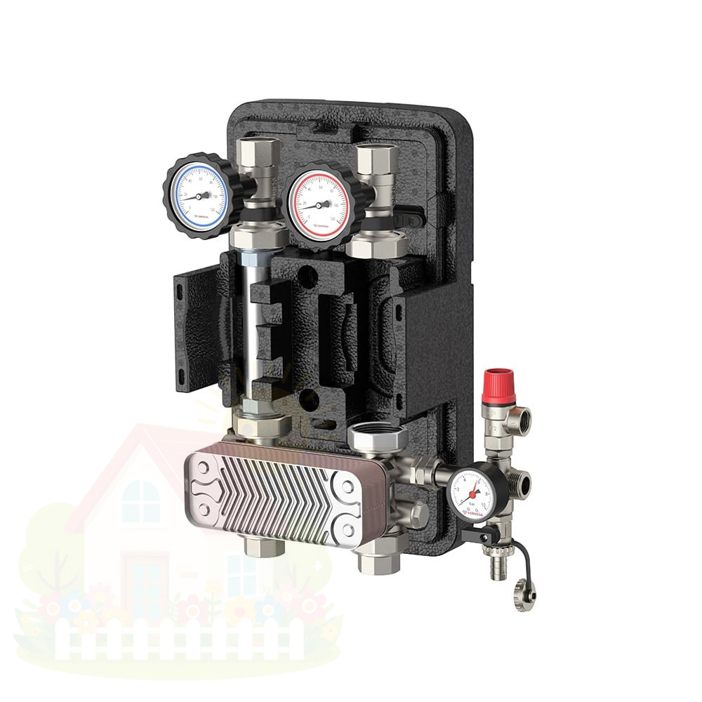 Купить Насосная группа Varmega V-Flow VMPG13-253000 с теплообменником DN25, 30 пластин, нержавеющая сталь без насоса — фото товара в каталоге