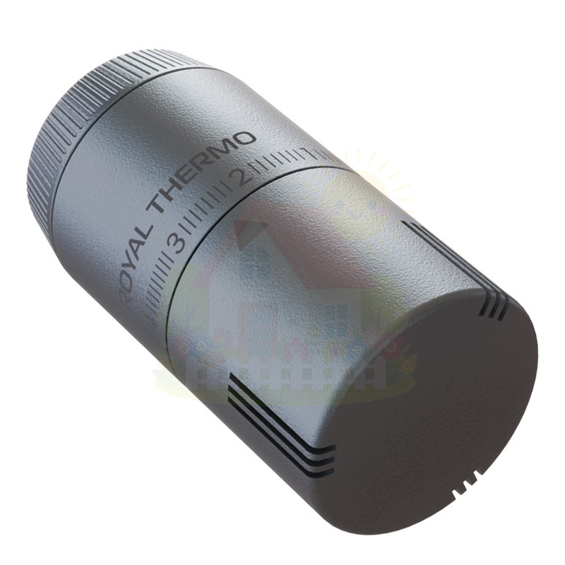 Инженерная сантехника Термоголовка жидкостная Royal Thermo Design М30х1,5 (Серебро) — детальное фото