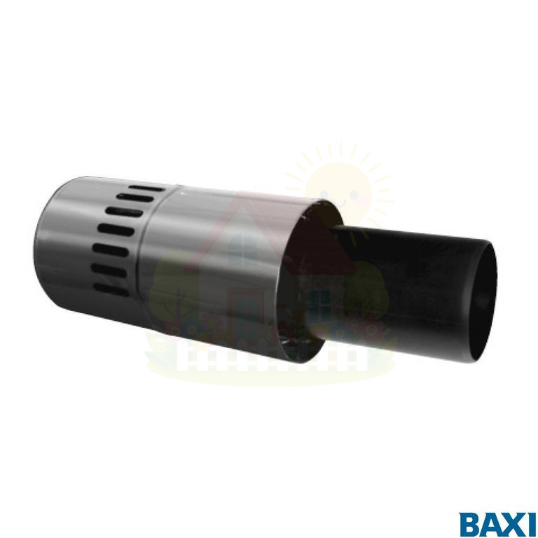 Инженерная сантехника Коаксиальная труба Baxi горизонтальная с наконечником, полипропиленовая, диам. 110/160 мм, длина 1000 мм, НТ(арт. KUG71413331-) — детальное фото