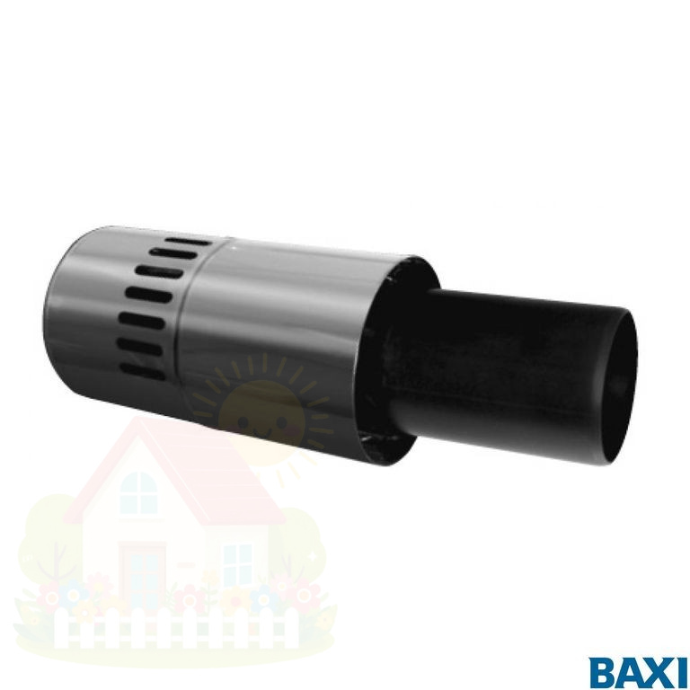 Купить Коаксиальная труба Baxi горизонтальная с наконечником, полипропиленовая, диам. 110/160 мм, длина 1000 мм, НТ(арт. KUG71413331-) — фото товара в каталоге
