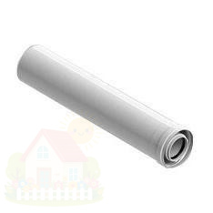 Купить Элемент дымохода конденсационный труба 1000 мм DN60/100 м/п PP-FE Stout — фото товара в каталоге