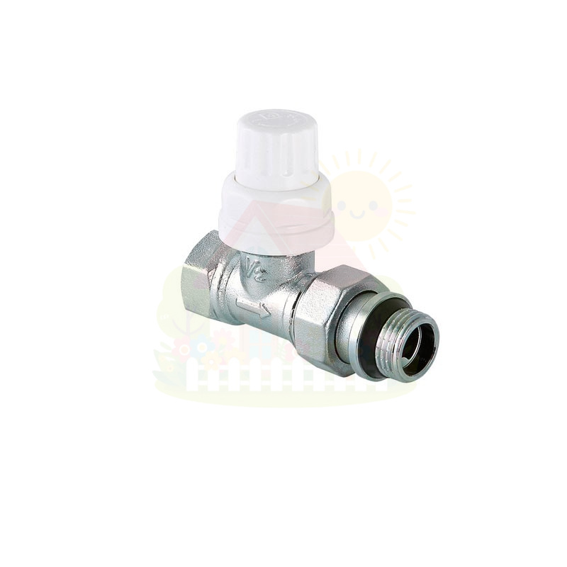 Инженерная сантехника Клапан радиаторный прямой Valtec 1/2" арт.VT.032.NR.04 с доп.уплотнением — детальное фото
