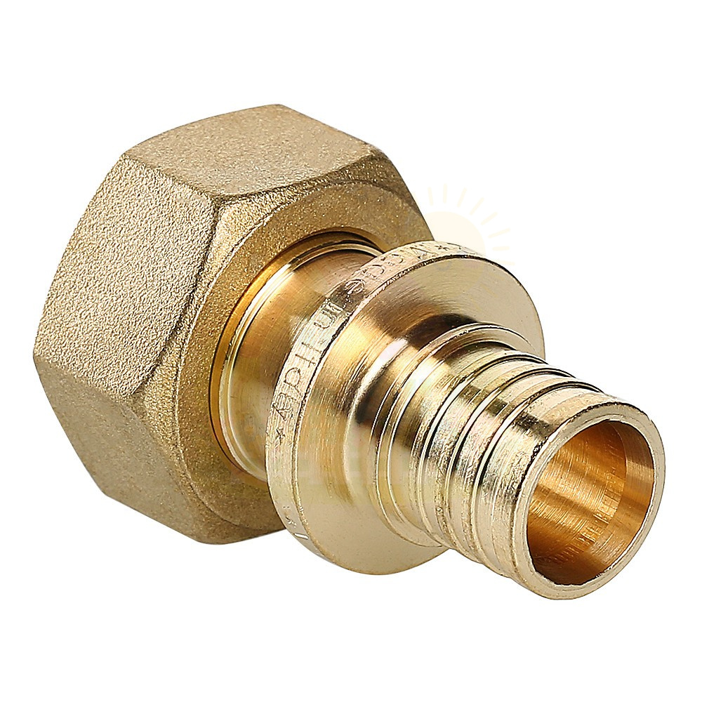 Инженерная сантехника Переходник Valtec с НГ гайкой 20х1/2"мм (арт.VTm.422.BG.002004) — детальное фото