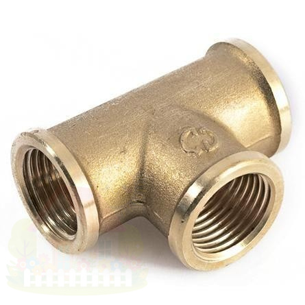 Купить Тройник ВВ латунный резьбовой 2 1/2" Stout — фото товара в каталоге