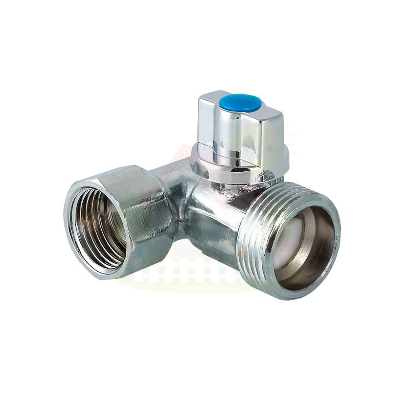 Инженерная сантехника Тройник бытовой Valtec 1/2"х3/4"х1/2" арт.VT.256.N.04 с шаровым краном — детальное фото