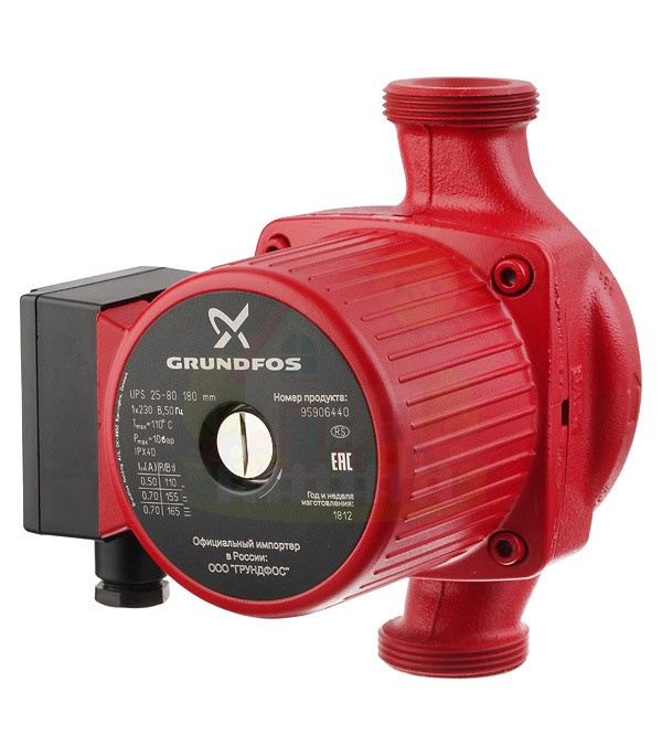 Инженерная сантехника Циркуляционный насос Grundfos UPS 25 80 180 — детальное фото