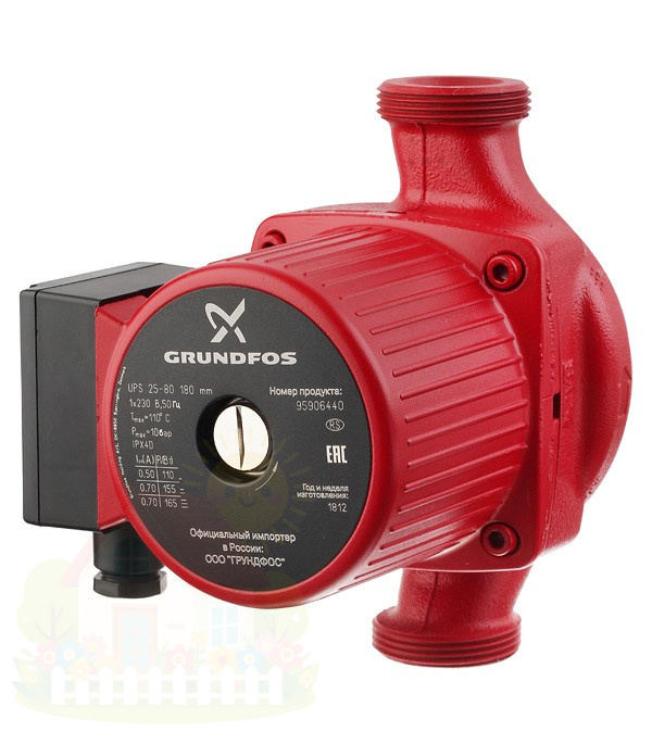Купить Циркуляционный насос Grundfos UPS 25 80 180 — фото товара в каталоге