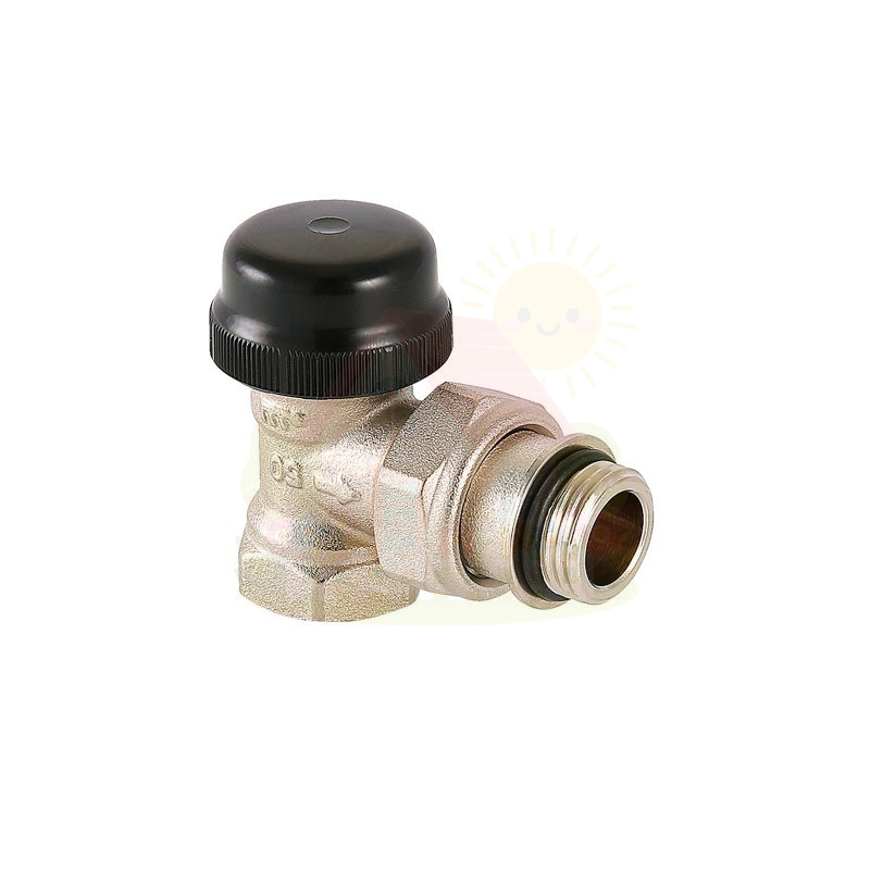 Инженерная сантехника Клапан радиаторный угловой Valtec 3/4" арт.VT.037.N.05 с преднастройкой — детальное фото