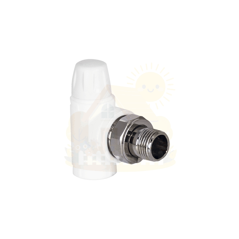 Инженерная сантехника Кран запорный для радиаторов угловой Tebo D 25 х 3/4" — детальное фото