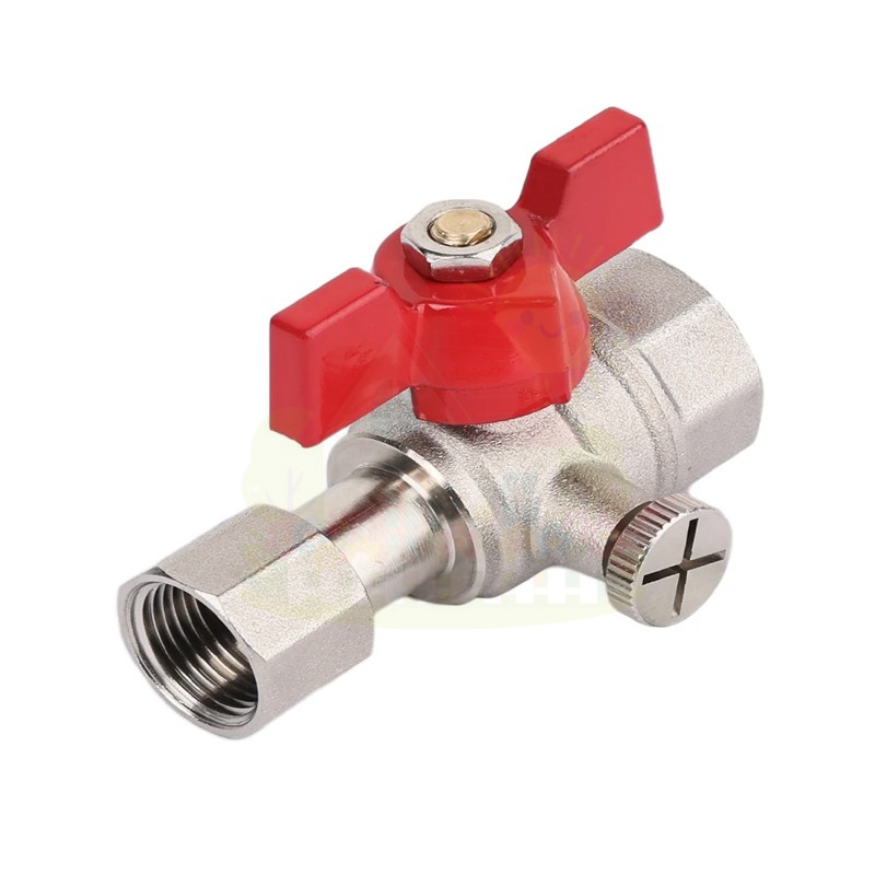 Инженерная сантехника Кран шаровой для подключения манометра Tim 1/2"х3/4" с ВР резьбой — детальное фото