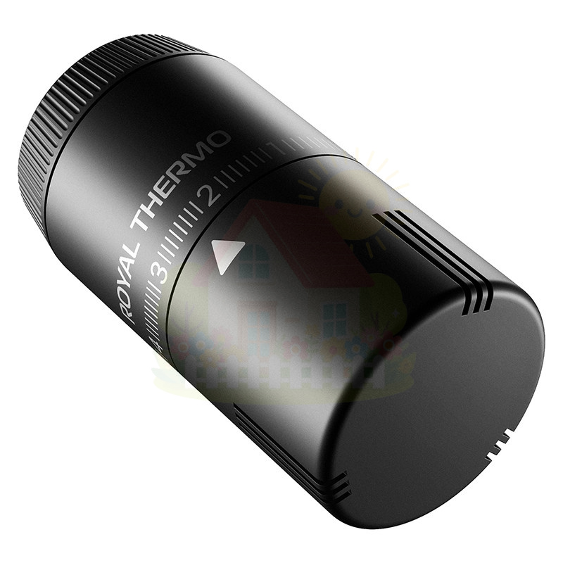 Инженерная сантехника Термоголовка жидкостная Royal Thermo Design М30х1,5 (Графит) — детальное фото