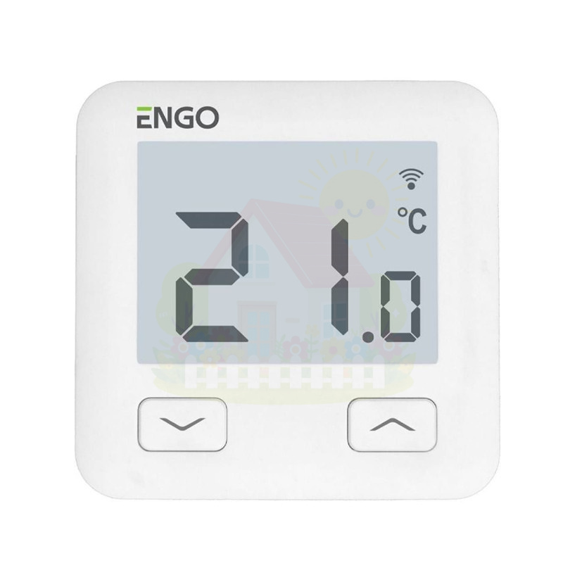 Инженерная сантехника Беспроводной терморегулятор ENGO с Wi-Fi и поддержкой MODbus 220В белый — детальное фото