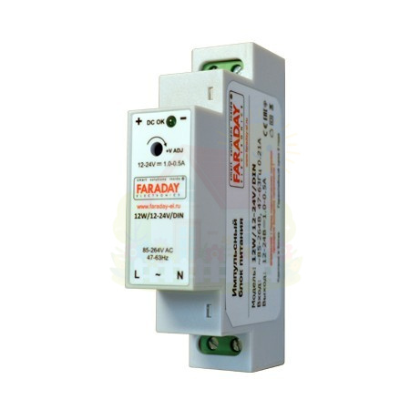 Инженерная сантехника Блок питания ZONT с креплением на DIN рейку 12W/12-24V — детальное фото