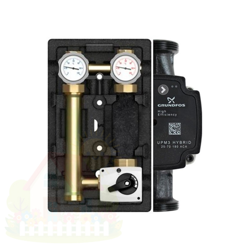 Купить Насосная группа Meibes MK 1"с сервоприводом, с насосом Grundfos UPM3 Hybrid 25-70 (арт.M66831.36MRU) — фото товара в каталоге