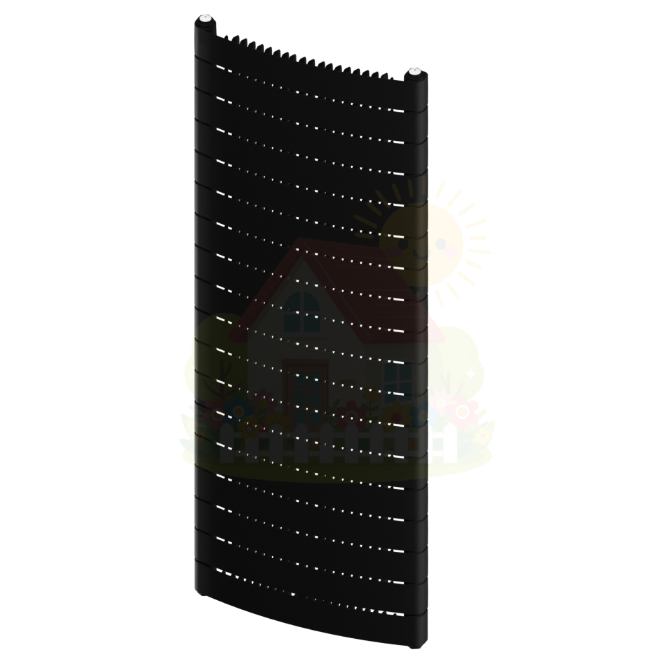 Инженерная сантехника Вертикальный радиатор Rifar Convex Ventil - 18 секций, цвет Антрацит, нижнее центральное подключение — детальное фото