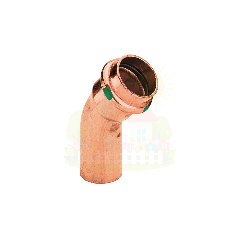 Инженерная сантехника Отвод медный Viega Profipress Н-В c SC-Contur 18x45° (арт.292560) — детальное фото