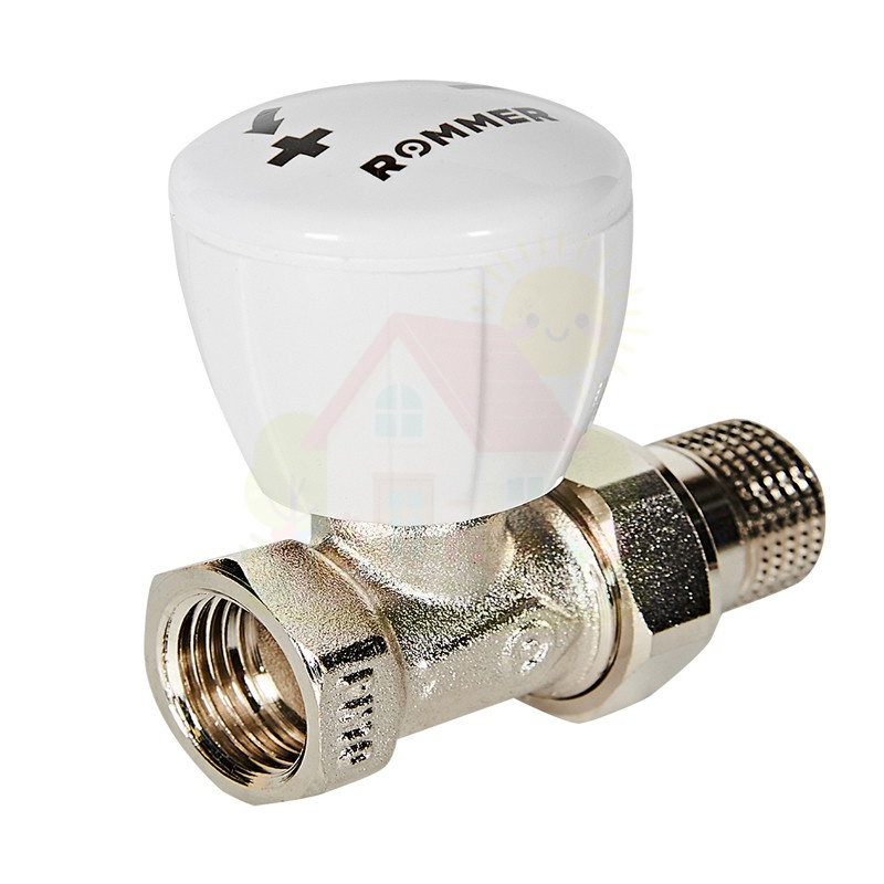Инженерная сантехника Клапан ручной регулирующий Rommer 1/2", прямой — детальное фото